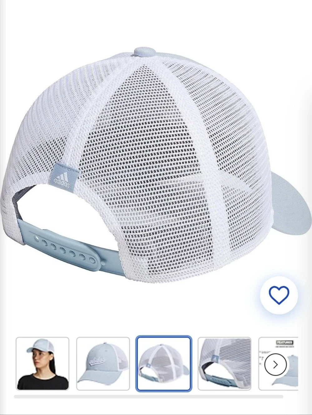 adidas Light Blue & White Women's Hat